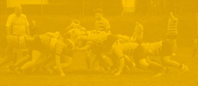 A ruck at mens rugby